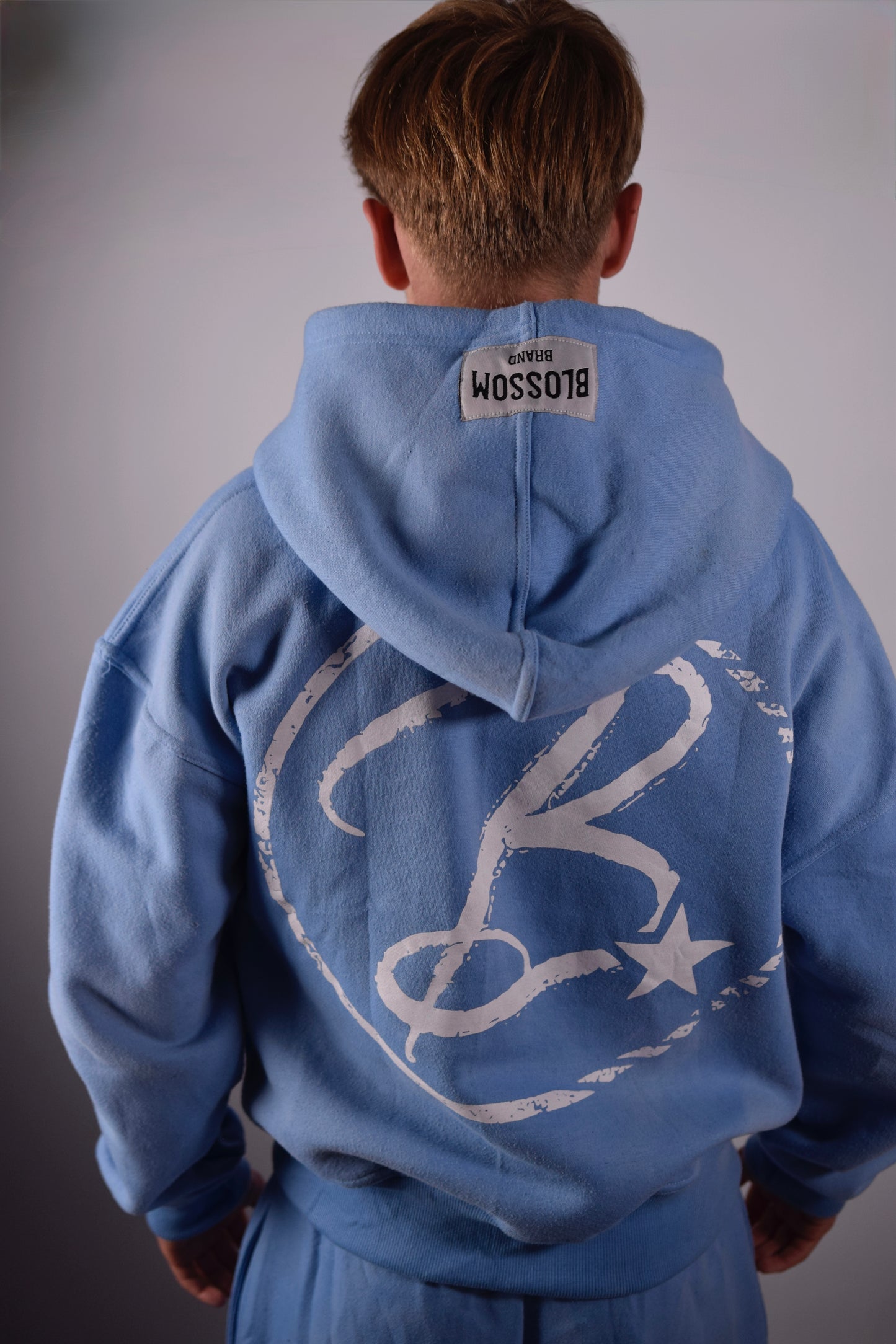 Blue blossom zip-up