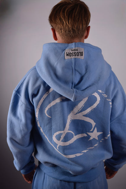 Blue blossom zip-up