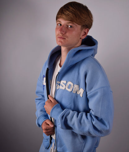 Blue blossom zip-up