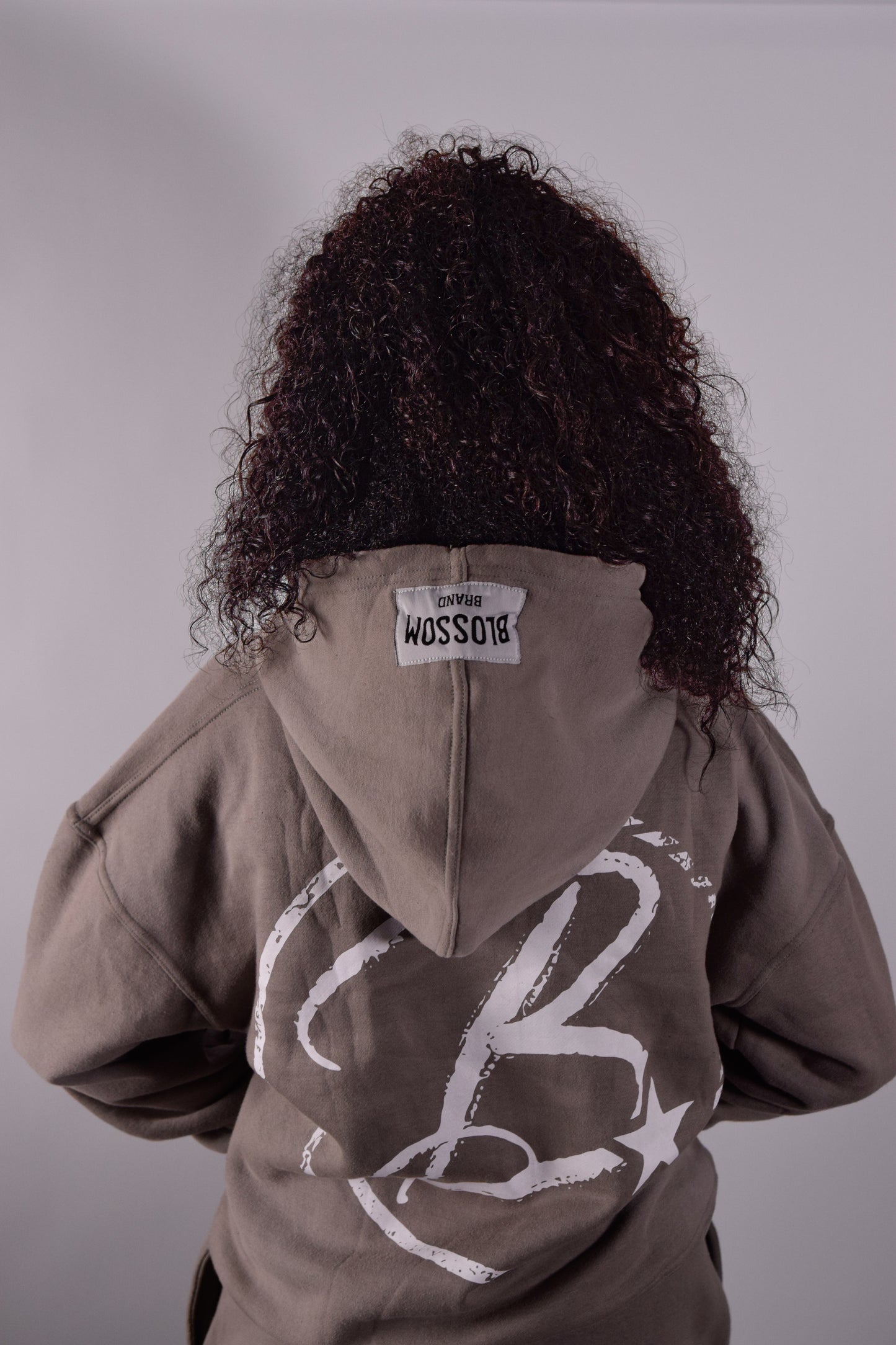 Grey blossom zip-up