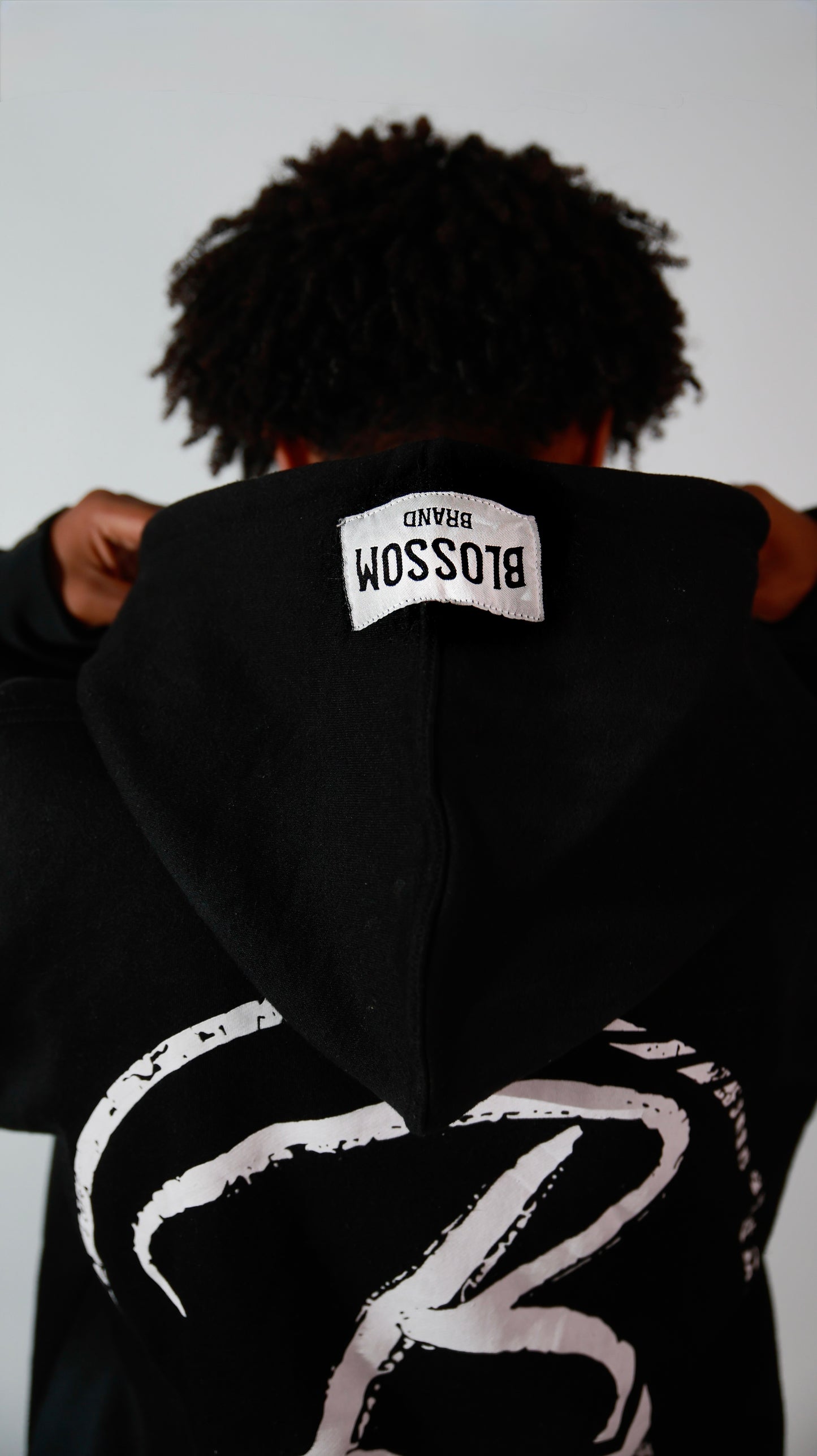 Black blossom zip-up