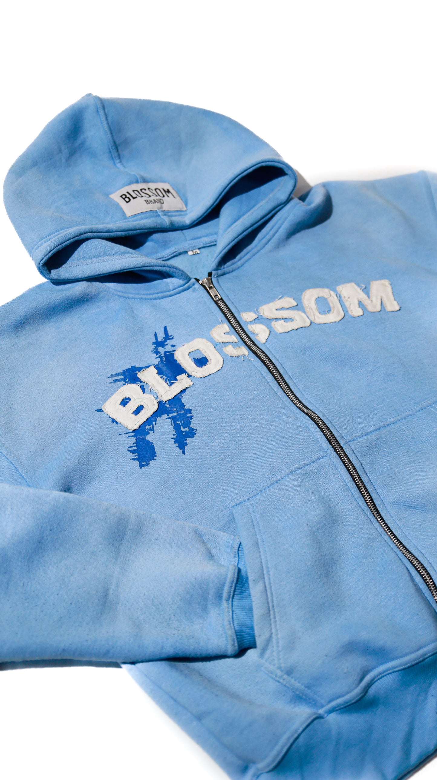 Blue blossom zip-up