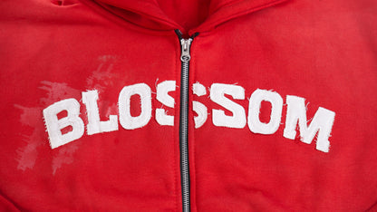 Red blossom zip-up
