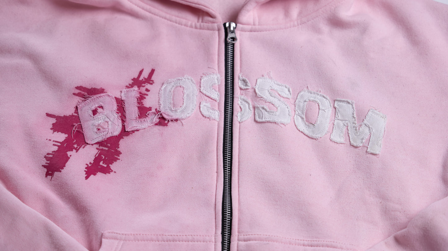 Pink blossom zip-up