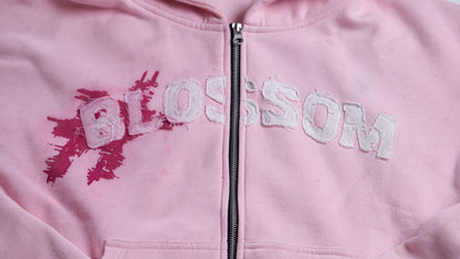 Pink blossom zip-up