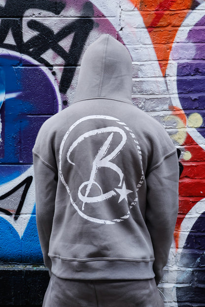 Grey blossom zip-up