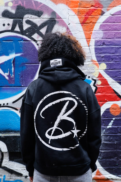 Black blossom zip-up
