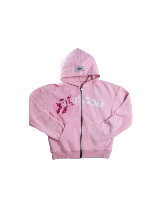 Pink blossom zip-up