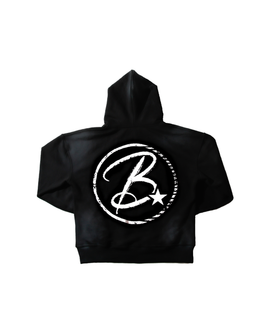 Black blossom zip-up