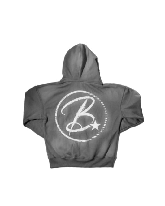 Grey blossom zip-up